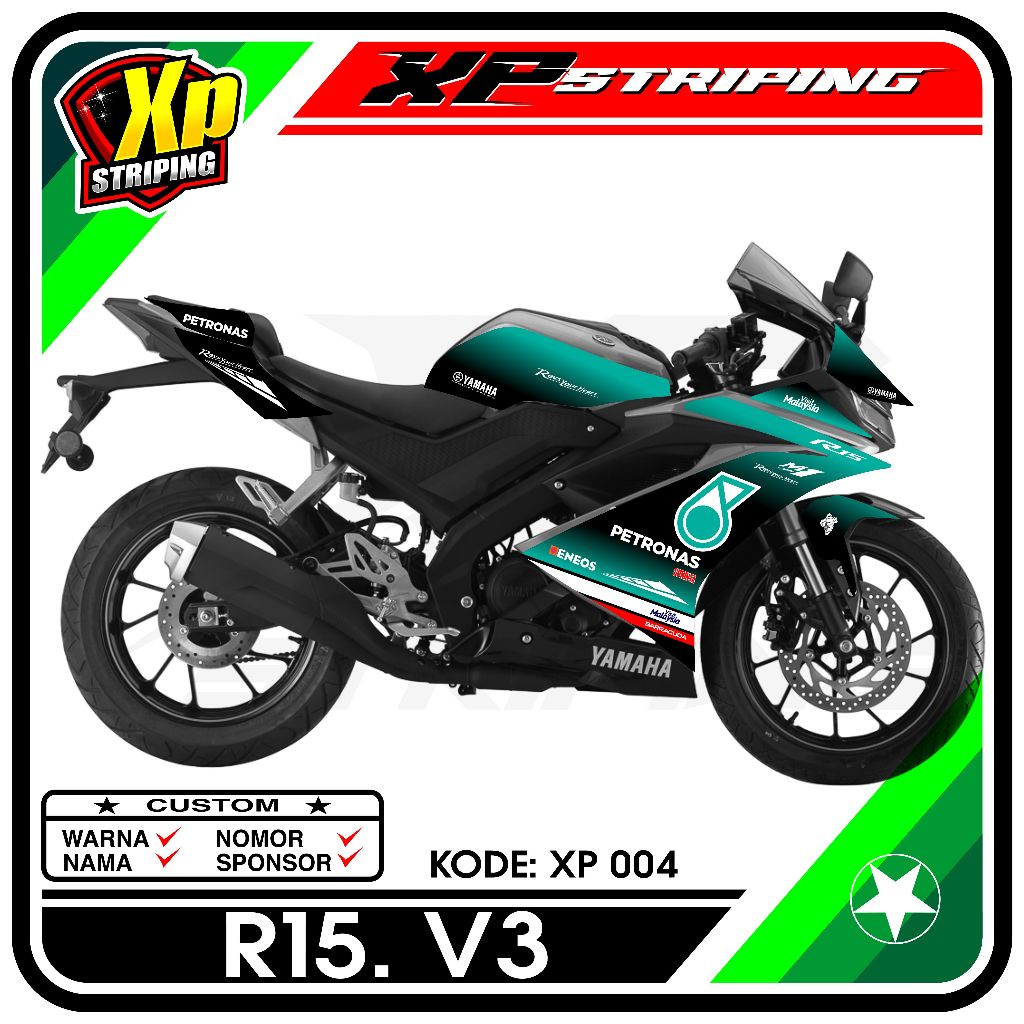 Striping Yamaha R15 V3 - สติ๊กเกอร์ Striping Yamaha R15 V3 Design Racing XP.04