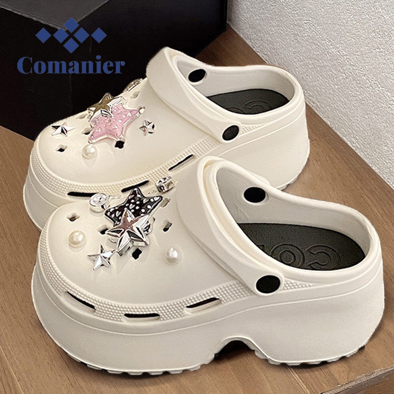 Comanier Sandal Baim Wanita Dewasa Kodok Sandal FUJI Permata Wedge Platform EVA Classic Bae Clog