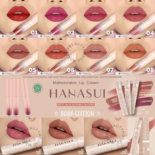 Hanasui Matte Lipcream | Mattedorable | Boba Edition  | Matcha Edition ORIGINAL BPOM