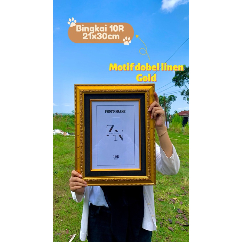 A4 10R FRAME (21x30cm) ผ้าลินินคู่