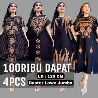PAKET DASTER LOWO JUMBO 4PCS 100RB MOTIF RANDOM BUSUI BAHAN RAYON ADEM