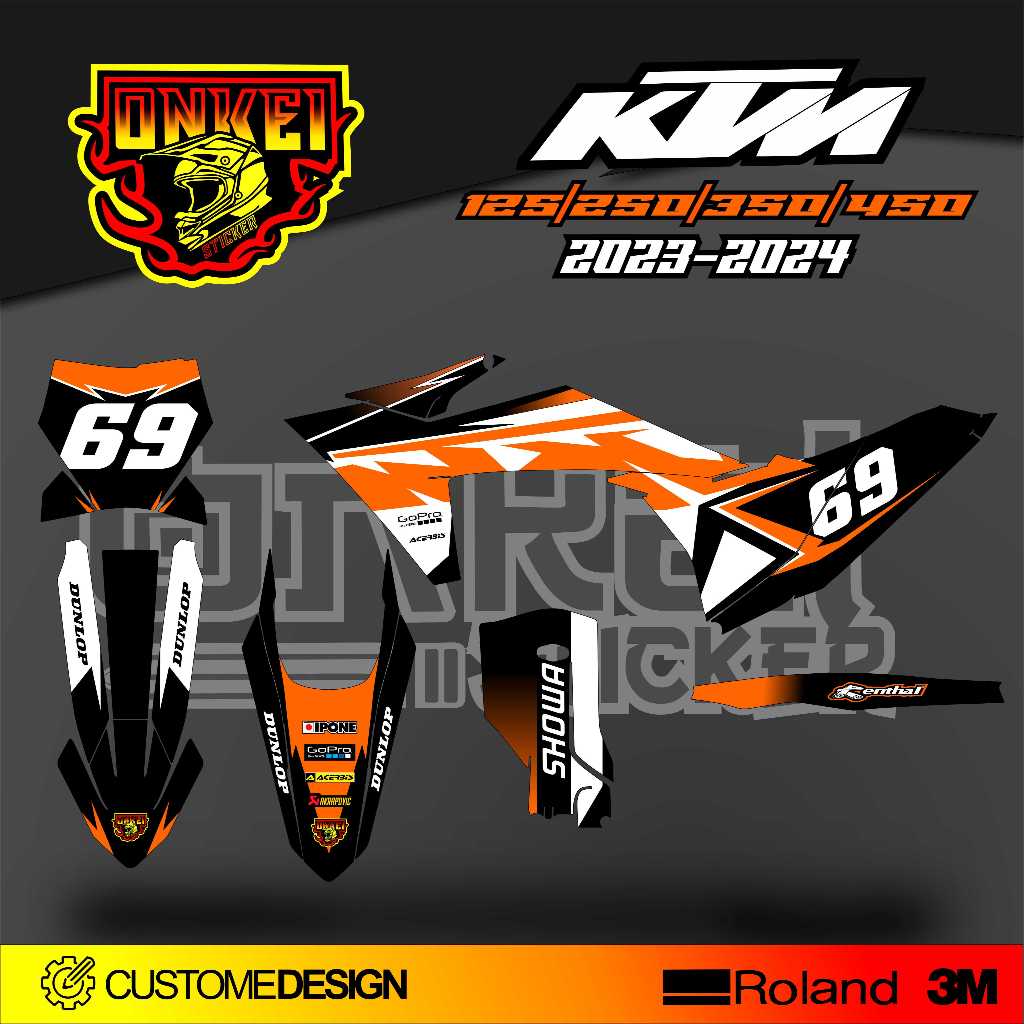 DECAL STICKER KTM 125-250-350-450 2023-2024 SK4