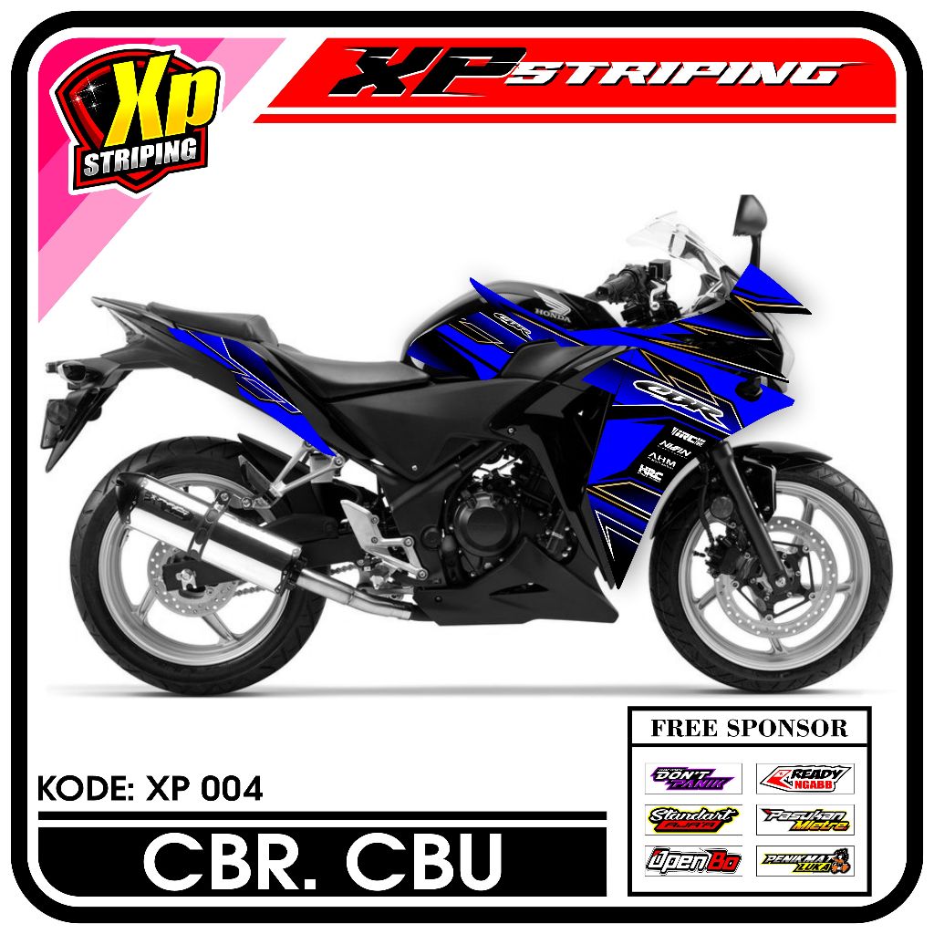 Cbr 150 2011 Trim Striping Sticker - CBR 150 2011 Motorcycle Variation Striping Sticker Racing XP.04 Design