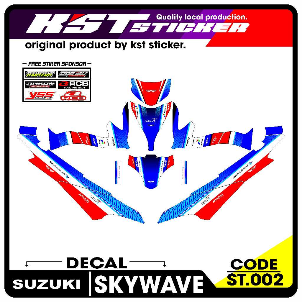 Skywave Full body DECAL - Suzuki Skywave DECAL เต็มตัว ST.002