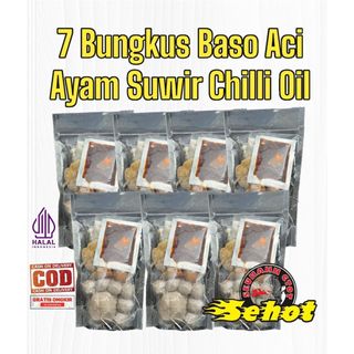 [ CHILI OIL ] 7 BUNGKUS BASO ACI AYAM SUWIR CHILI OIL PEDAS