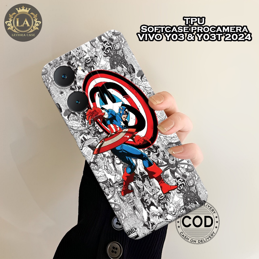 เคส HP ใหม่ล่าสุด VIVO Y03 / Y03T 2024 - เคส Leviora - เคสการ์ตูนแฟชั่น - เคส VIVO Y03 / Y03T Softca