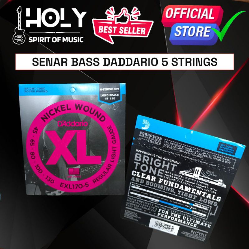 Daddario สายเบส 5 สาย EXL170-5