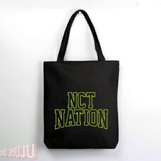 Hijau Nct Nation กระเป๋าโท้ท สีเขียว