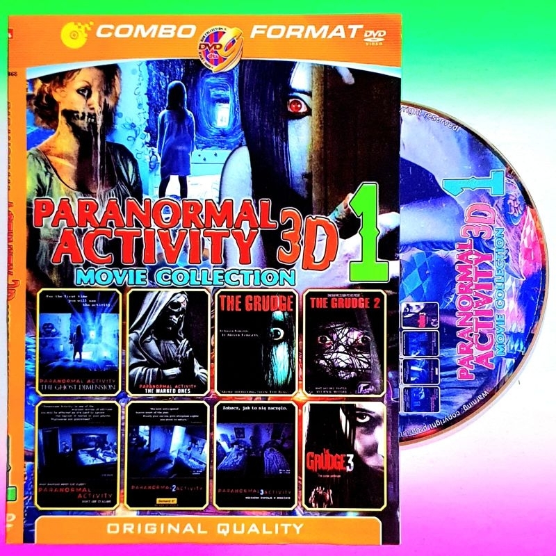 คอลเลกชันผสม CASSETTE 8 FILM HOROR PARANORMAL ACTIVITY และ GURDGE-HOROR FILM CASSETTE