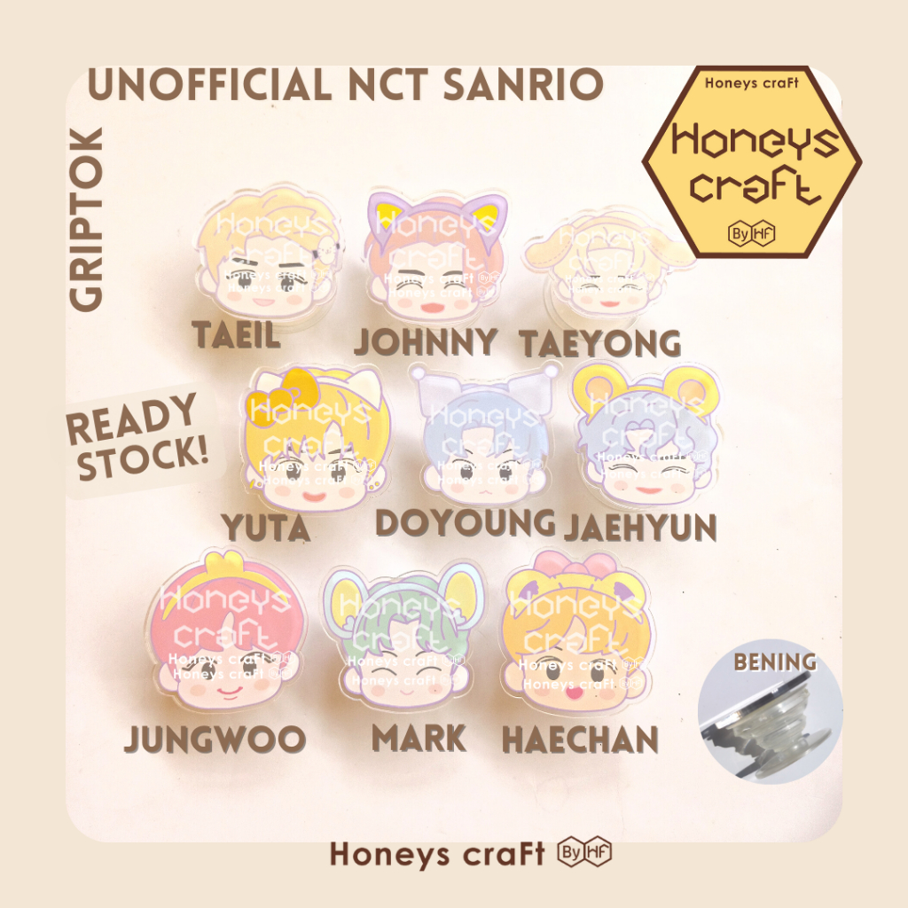 Honeys Craft - ป๊อปซ็อกเก็ต NCT Sanrio 127 Series - ที่วางโทรศัพท์ อะคริลิค น่ารัก Griptok KPOP