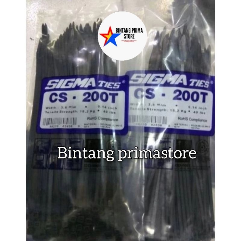 Cable Ties / Cable Ties 20cm x 3.6mm CS - 200T / CS-200T Sigma Black