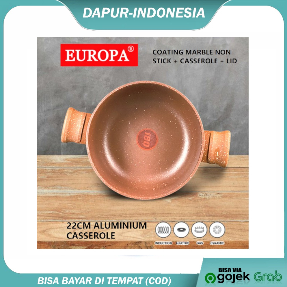 EUROPA SOUP POT ALUMINIUM CASSEROLE 22 CM & 24CM SOUP POT