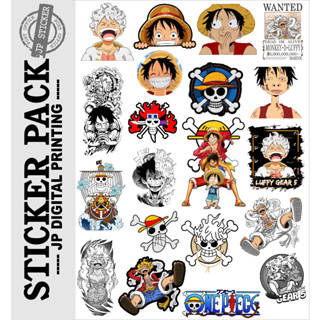 Jp สติกเกอร์โลโก้ ONE PIECE LUFFY GEAR 5 AESTHETIC กันน้ํา สําหรับเคส TUMBLER HP LAPTOP 20 ชิ้น