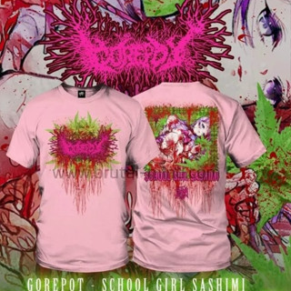 เสื้อยืด ลาย GOREPOT Sashimi ของแท้ สีชมพู สําหรับเด็กผู้หญิง นักเรียน