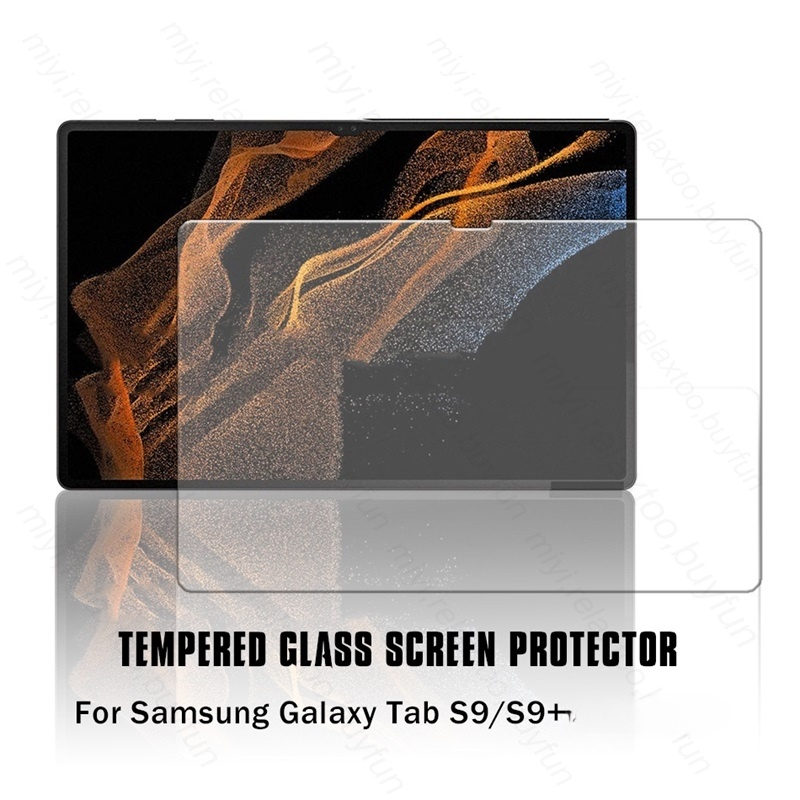 LAYER ป้องกันหน้าจอ Samsung Galaxy Tab S9 Plus 12.4 นิ้ว X810 X816B X818U กระจกนิรภัย Gorilla ป้องกั