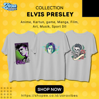 เสื้อยืด พิมพ์ลาย Elvis PRESLEY BAND Music