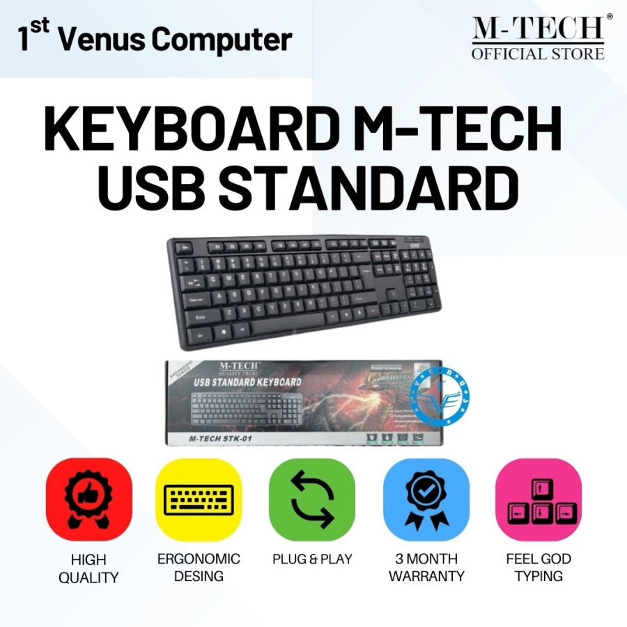 คีย์บอร์ด M-TECH USB STANDARD STK 01 / Keybait / KB01-MTC