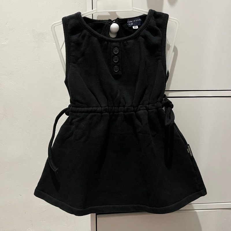 Kumi*kyoku Fum ชุดเดรสเด็กมีเชือกรูดวินเทจ 6-12 เดือน