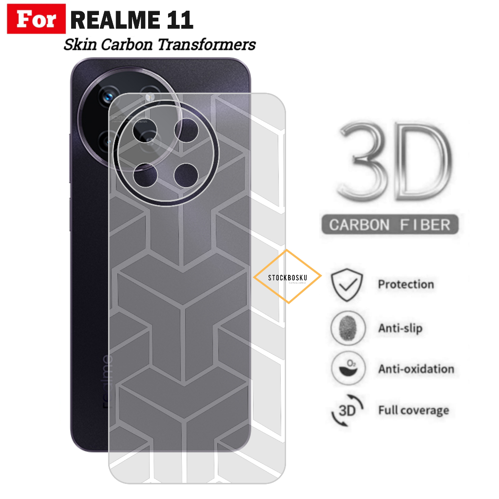Skin Carbon Realme 11 11 Pro 11 Pro+ Garskin Diamond 3D Back Protector