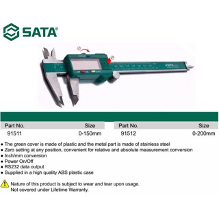 Sigmat คาลิปเปอร์ดิจิทัล 150 มม. 91511 0-150 มม. SATA