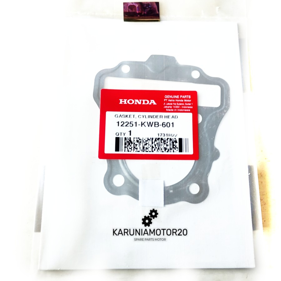 Original AHM 12251-KWB-601 คาร์บูเรเตอร์/Revo 110 หัวปะเก็นใบมีด