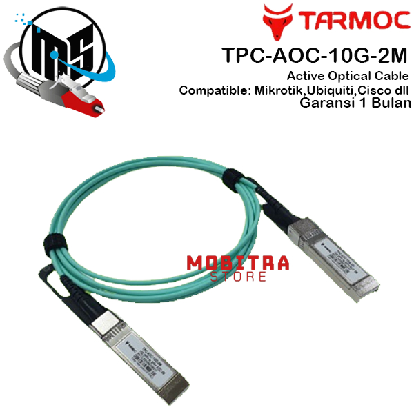 Tarmoc TPC-AOC-10G-2M | สายออปติคอลแบบแอคทีฟ เอสเอฟพี+ 2 เมตร