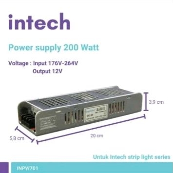 แหล่งจ่ายไฟ 12V 16A 200Watt - Intech INPW701