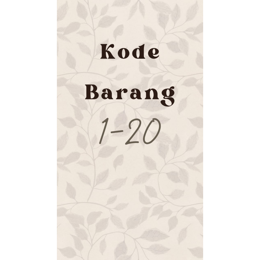 ITEM CODE 1-20 50***