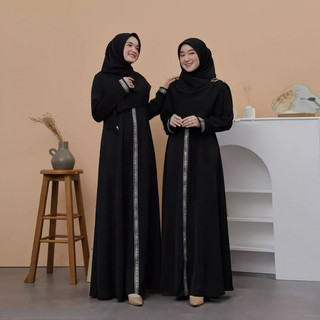 Abaya polos hitam casual busui simpel  gamis arab saudi turkey