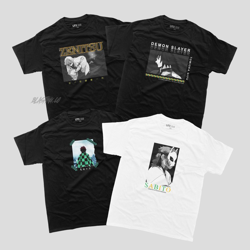 Uniqlo X DEMON SLAYER | เสื้อยืดแขนสั้น ANIME | เสื้อผ้าอนิเมะ | คิเมตสึ โนะ ไยบะ | สตรีทแวร์