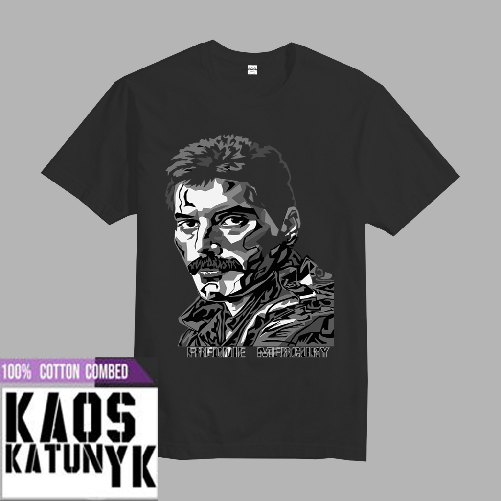 Freddie MERCURy (Face Art) เสื้อยืด Distro