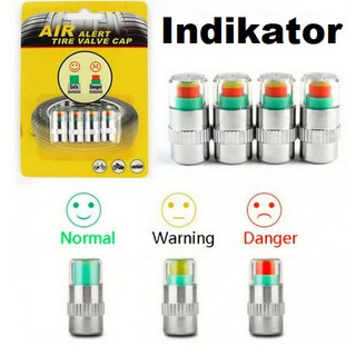 Tutup Pentil ban Mobil Sepeda Motor Indikator Tekanan Angin warning Valve Cap