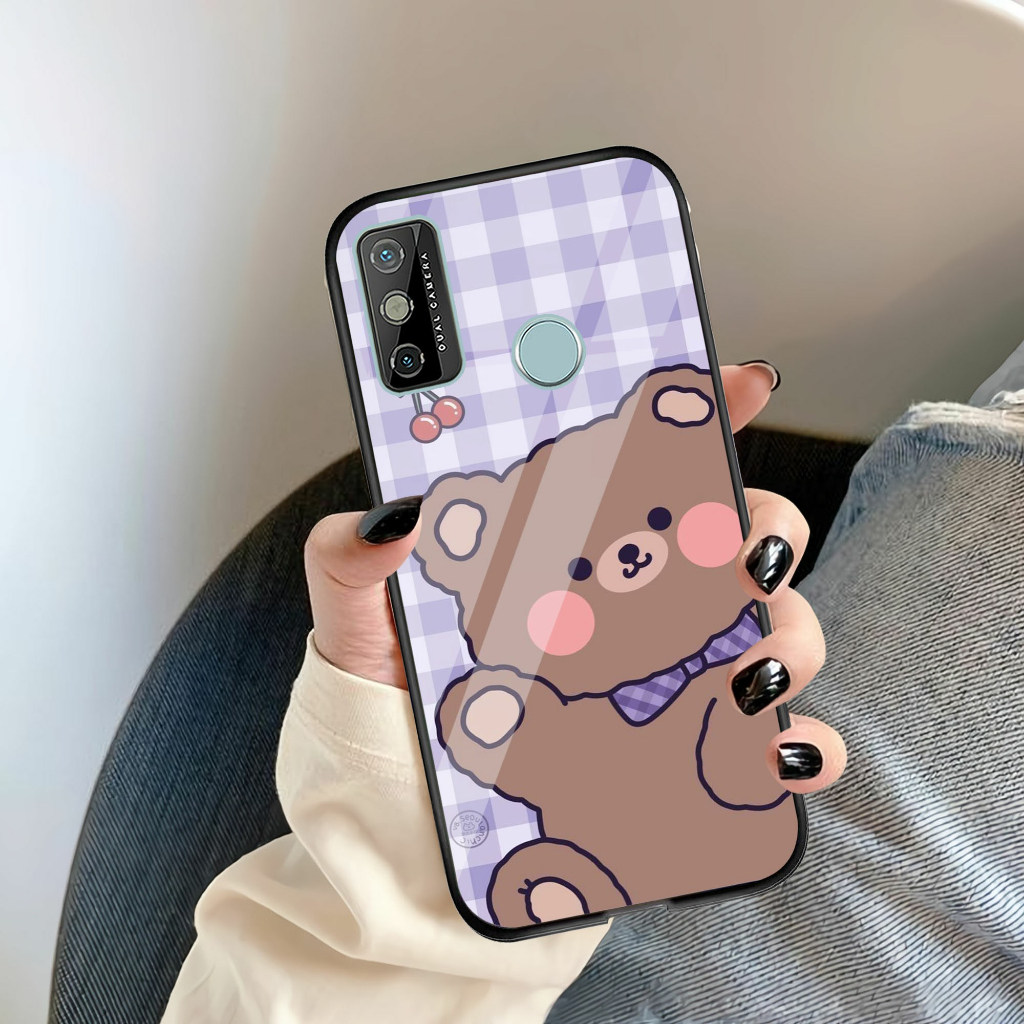 HP (U 019) Tecno Spark 6 Go Glass Softcase - Tecno Spark 6 Go Phone Case - เคส Tecno Spark 6 Go สวยง