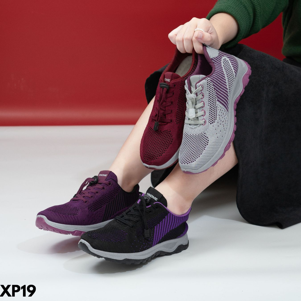 รองเท้าผ้าใบผ้าใบผู้หญิงนําเข้าพร้อมยางป้องกันการลื่นไถล P19