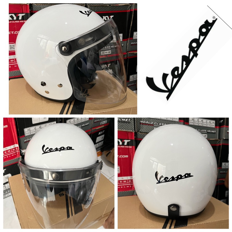 หมวกกันน ็ อค Vespa +venom Clear Step Glass