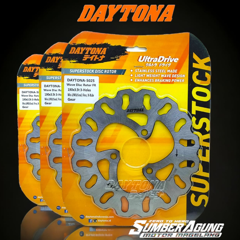 ดิสก์เบรกหน้า RACING YAMAHA GEAR 125 MIO M3 J X-RIDE MIO Z FINO GEAR ต้นฉบับ DAYTONA 5025