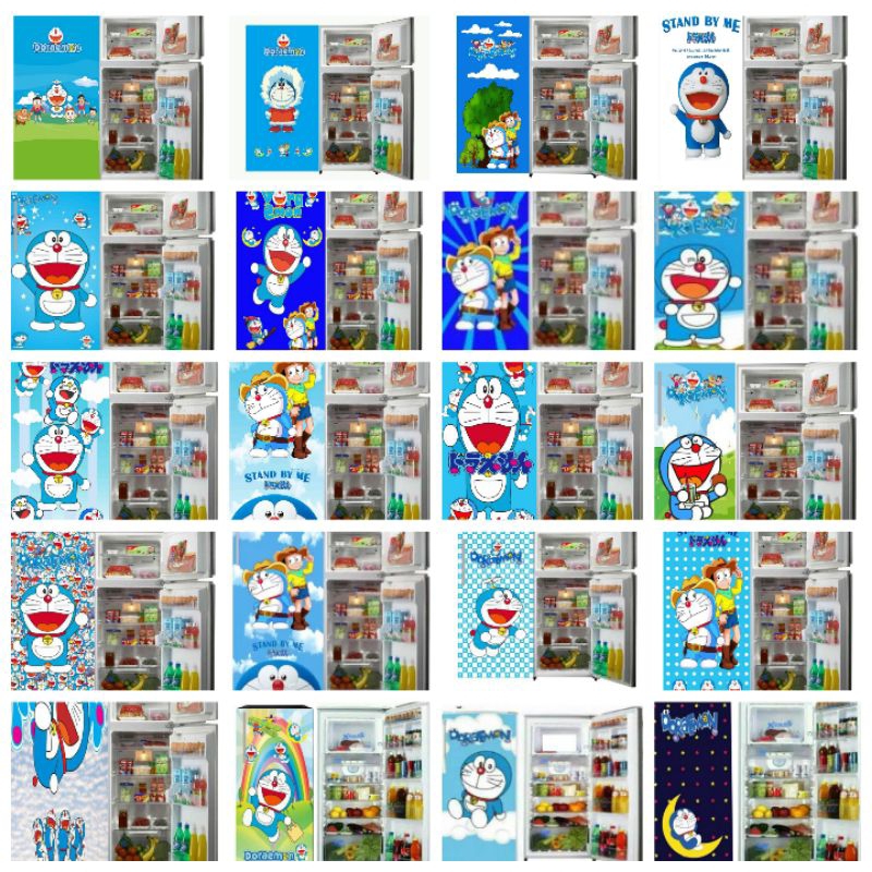 สติ๊กเกอร์ติดตู้เย็นโดเรม่อน 1 ประตู