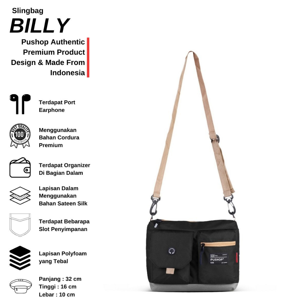 Billy Hotshop กระเป๋าสะพายข้างผู้ชาย
