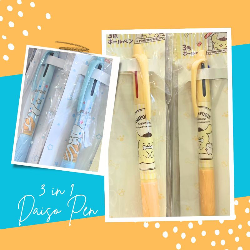 (Daiso) Japan Sanrio 3 in 1 Daiso Multi Pen