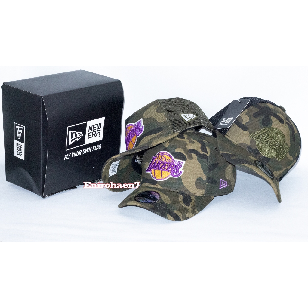 Unisex LAKERS หมวก LOS ANGELES หมวกผู้ชายและผู้หญิง L-shaped หมวก LAKERS ARMY COLORFUL หมวก