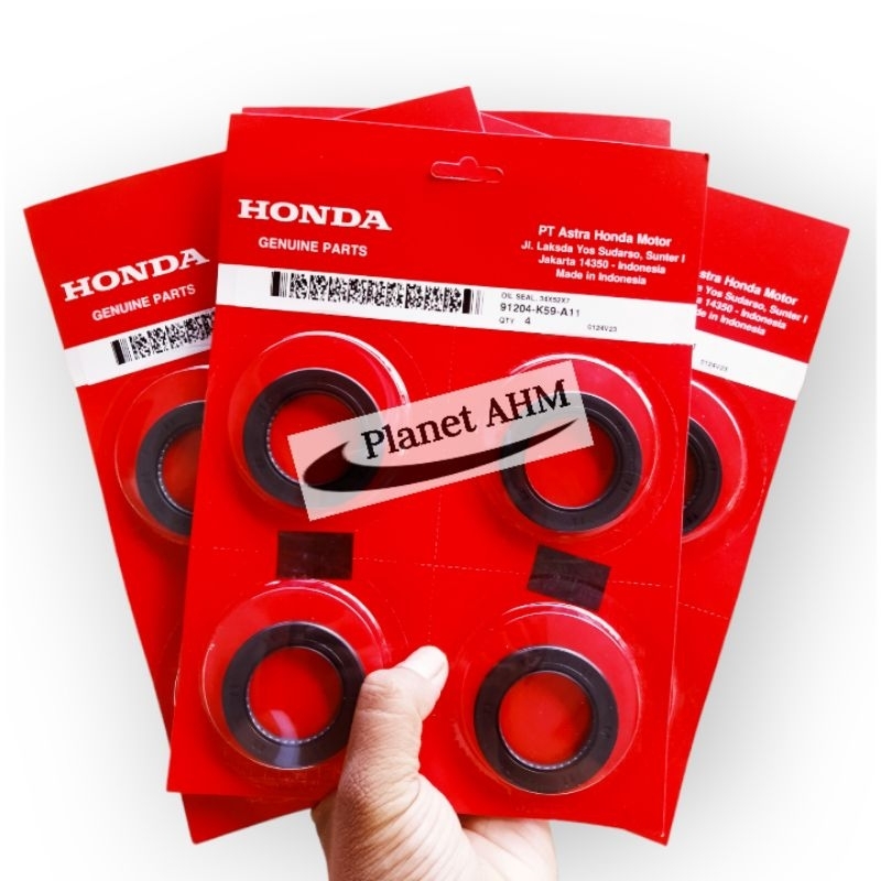 Honda 91204-KWN-901 91204-K59-A11 ซีลน้ํามัน 34X52X7 ซีลล้อหลัง Vario PCX 125 150