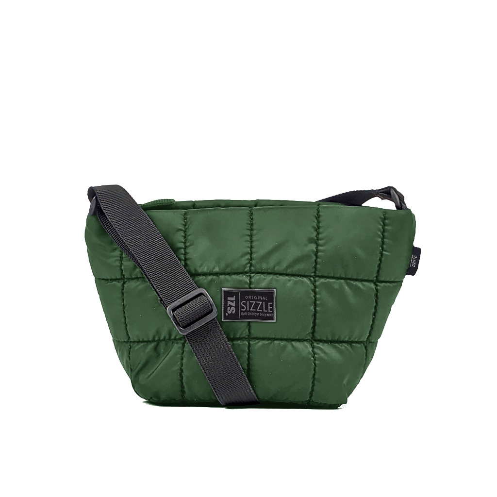 Sizzle Puffy Bag - Unisex Puffy Slingbag - Army