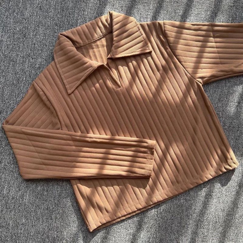 ผู้หญิง& 39;s POLO TOP PREMIUM HORNET KNIT