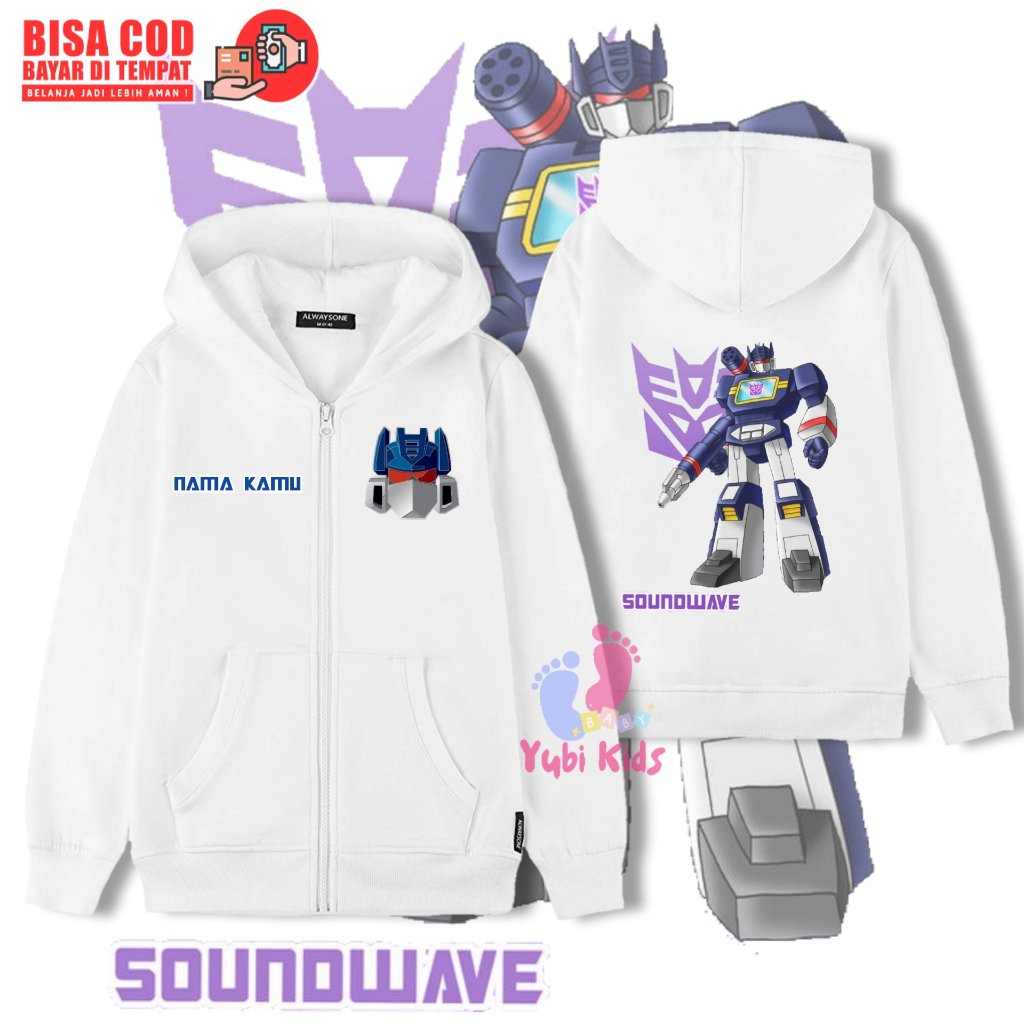 Soundwave Transformers Children& 39;s Zipper Hoodie / Zipper Jacket