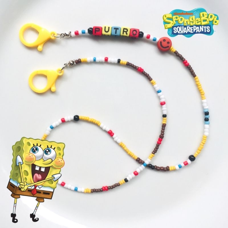 SPONGEBOB SQUAREPANTS CHARACTER CHILDRENS MASK STRAP - CHILDRENS MASK NECKLACE