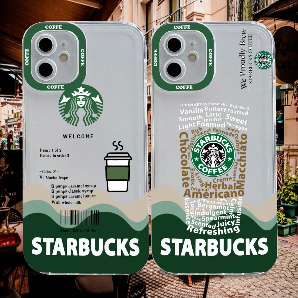 DY-253 เคสใสสําหรับโทรศัพท์มือถือ IPHONE 11 ทุกประเภทพร้อม STARBUCKS Coffee MOTIF