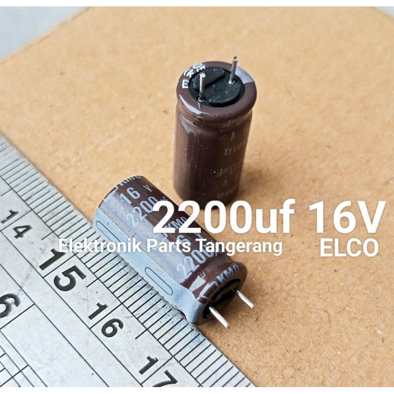 ELCO CAPACITOR 2200UF 16V ELCO CAPACITOR 2200UF 16V ELCO CAPACITOR 16V 2200UF ELCO 2200UF 16VOLT