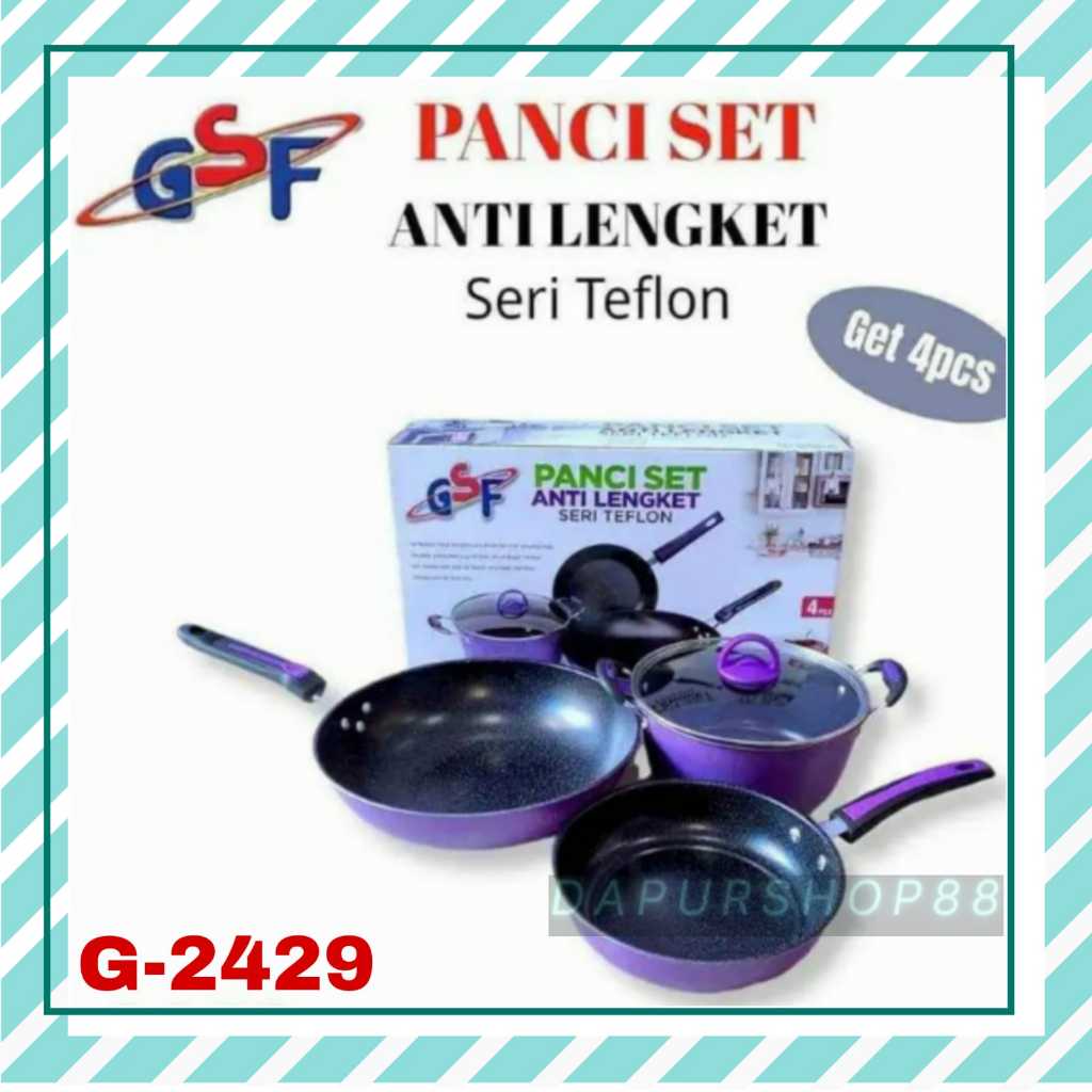 ชุดกระทะ GSF G-2429 / ชุดกระทะ ไม่ติด GSF 2429 / ชุดกระทะ TEFLON GSF 2429 / ชุดกระทะ TEFLON SERIES G