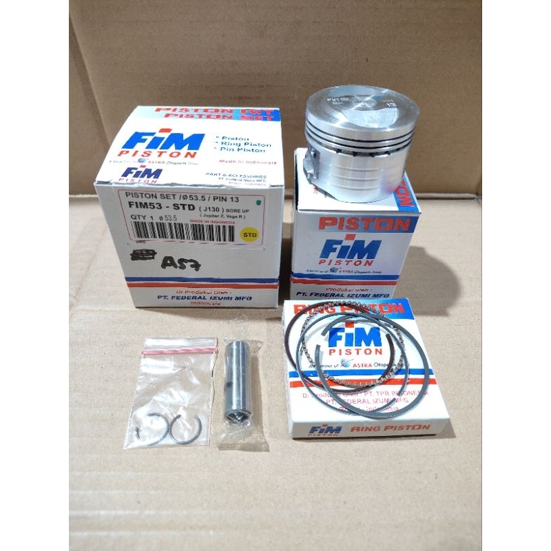 ลูกสูบ Seher ชุด Fim 53 Yamaha Jupiter Z110 Vega R110 130 CC Os Oversize Std 0.50 100 150 175 ปากกา 