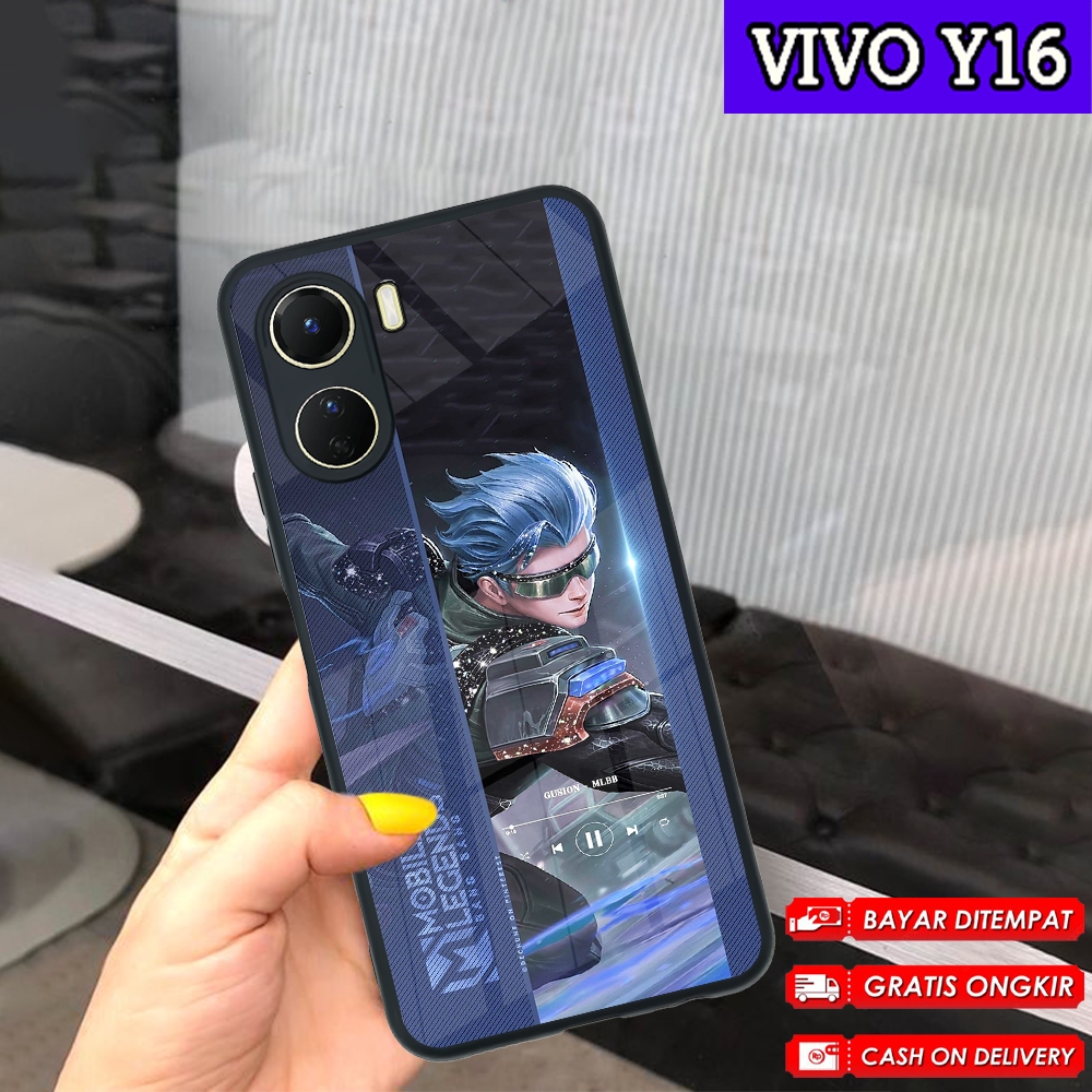 Hp [ML02] เคส Glossy X VIVO Y16 Casing Glitter Pic Motif HD GUSHION BRODY | เคสโทรศัพท์มือถือ Vivo Y